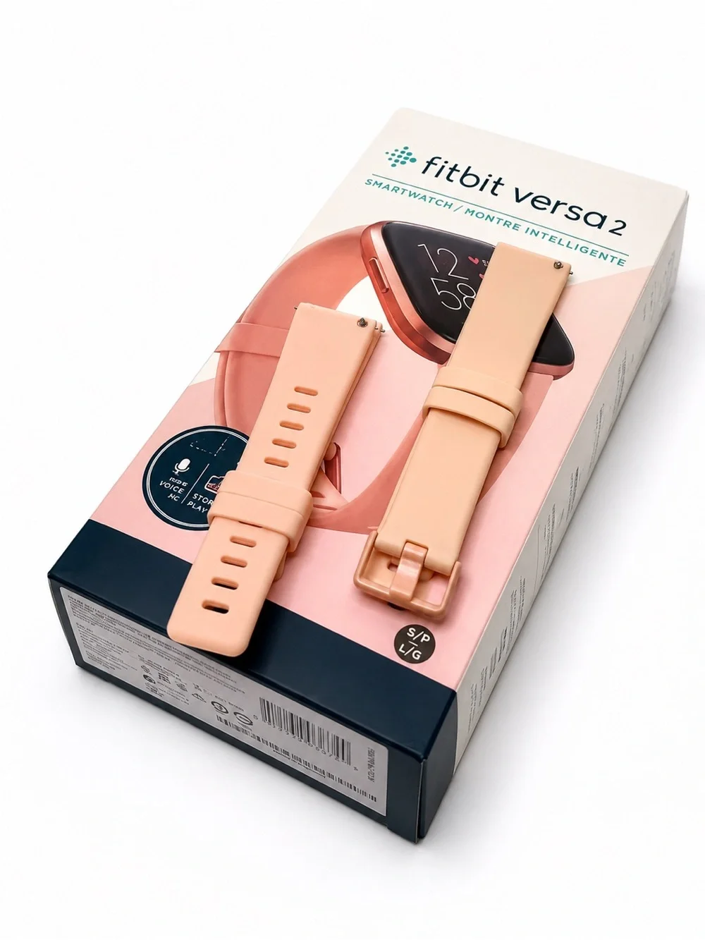 Fitbit Pink Silicone Replacement Watch Bands for Versa 2 Large & Small